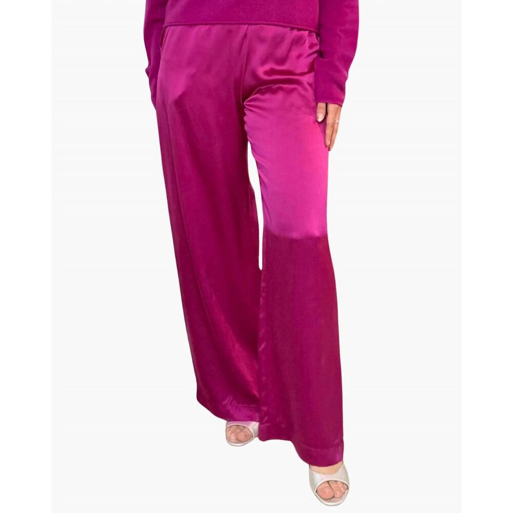 NEW SABLYN brynn high rise pull on wide leg pant in magenta